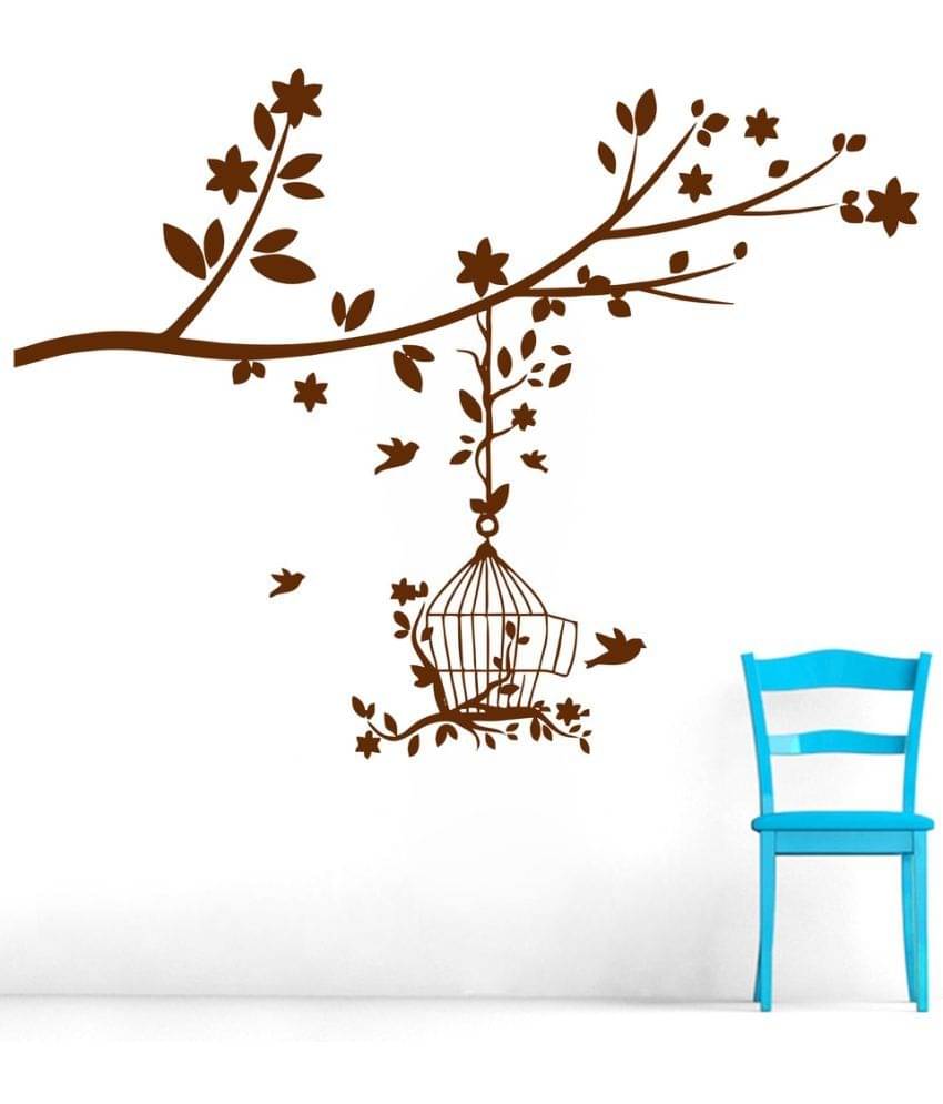 Decor Villa Bird With Tree PVC Wall Stickers Decor Villa Bird With Tree PVC Wall Stickers
