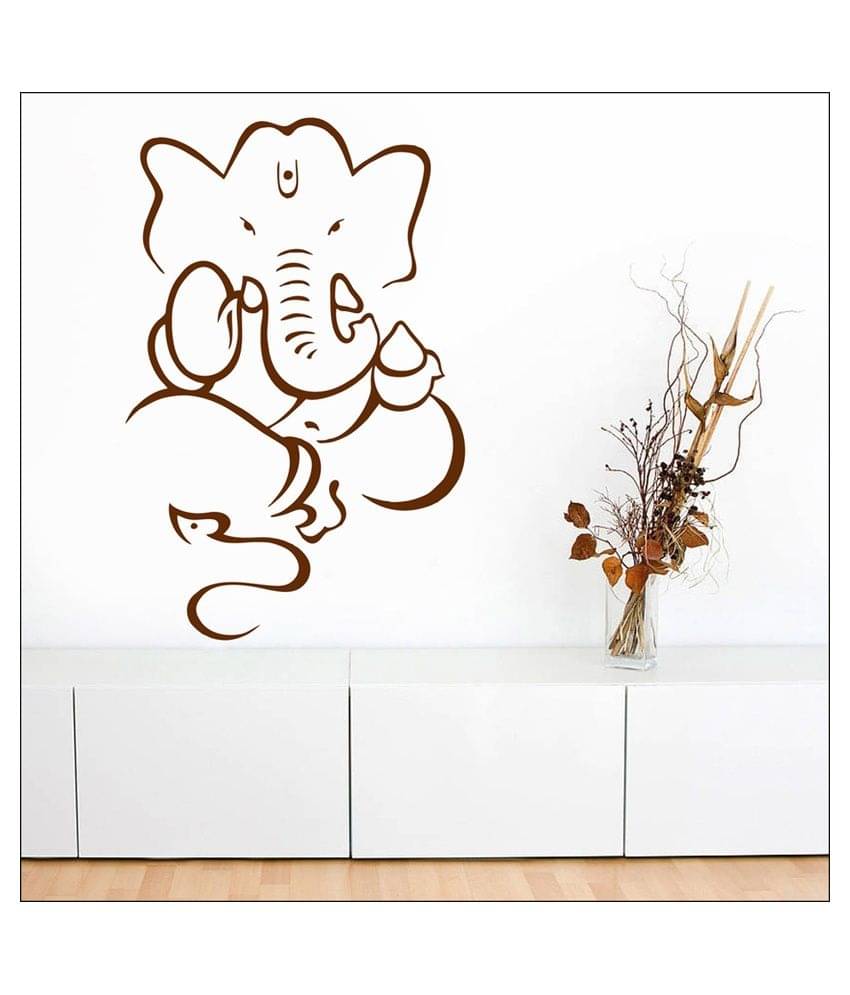 Decor Villa Ganesh ji PVC Wall Stickers Decor Villa Ganesh ji PVC Wall Stickers