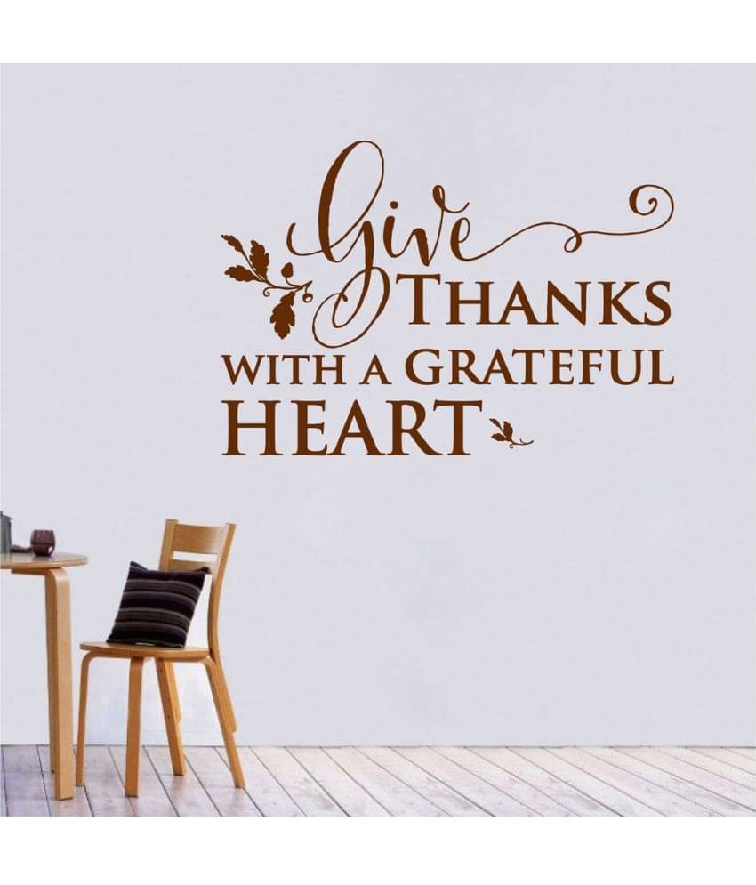     			Decor Villa Give Thanks With PVC Wall Stickers