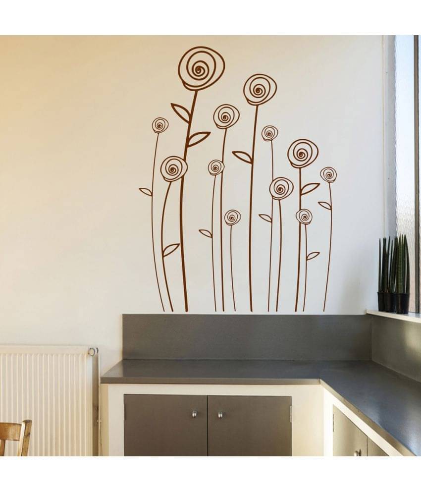     			Decor Villa Floral PVC Wall Stickers