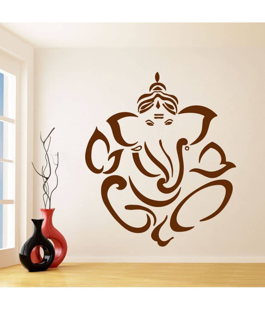 Decor Villa Ganpati ji PVC Wall Stickers