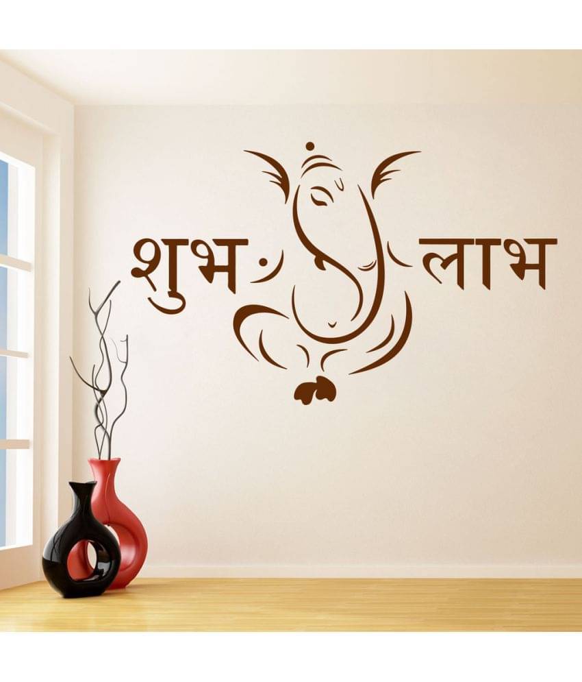     			Decor Villa Subh labh Wall PVC Wall Stickers
