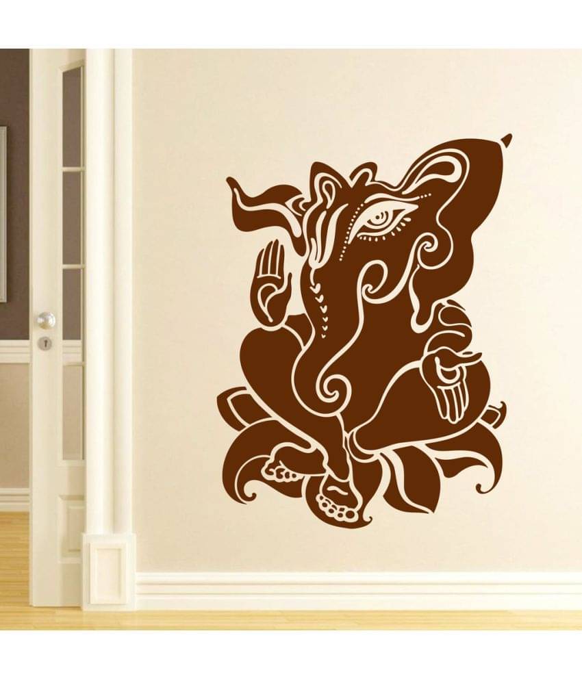     			Decor Villa Dark Ganesha PVC Wall Stickers