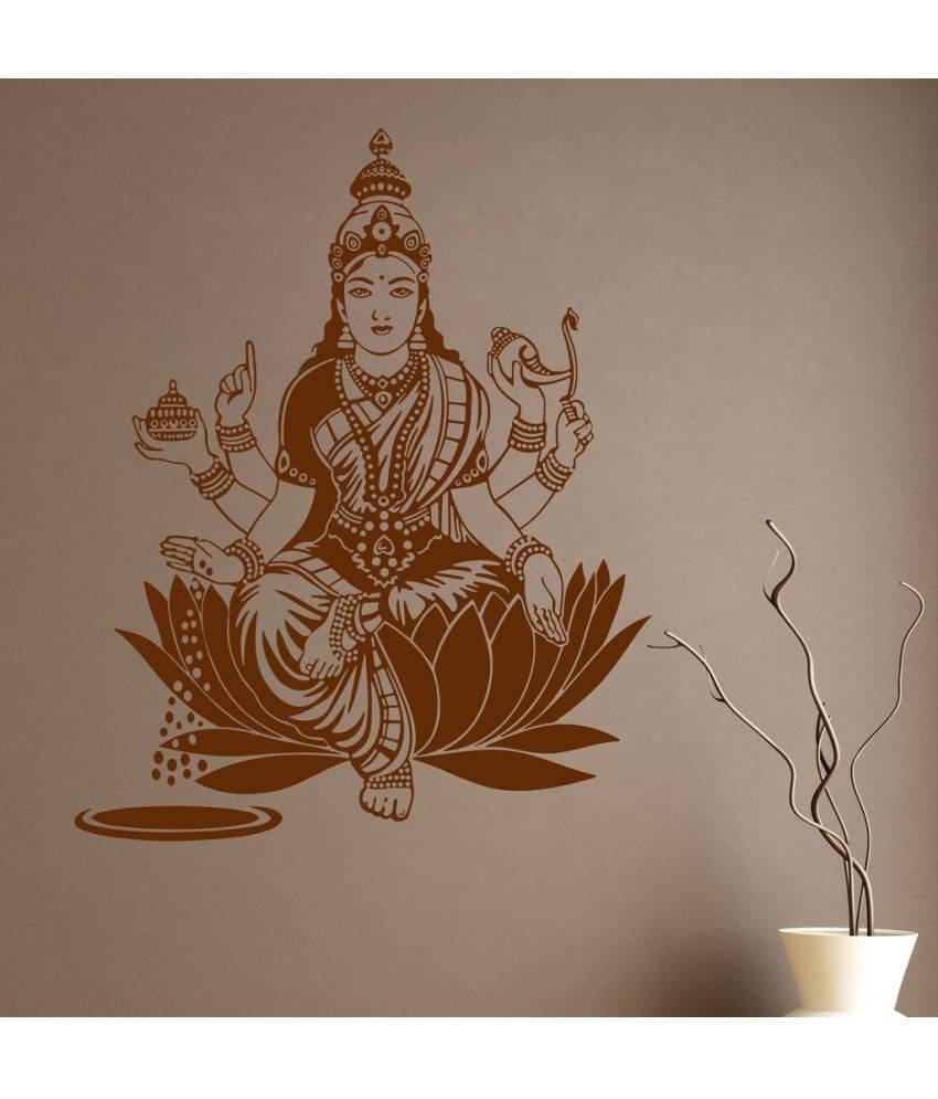 Decor Villa Maa laxmi ji PVC Wall Stickers Decor Villa Maa laxmi ji PVC Wall Stickers