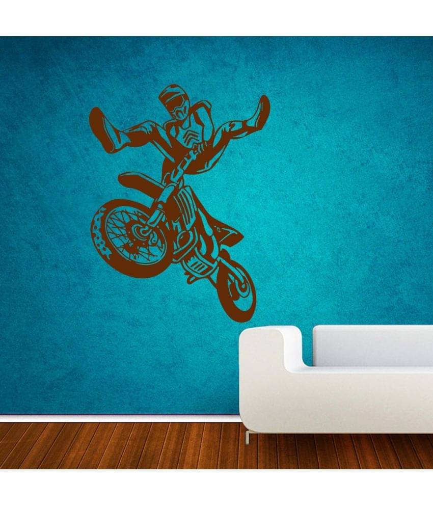     			Decor Villa Bike Riding Time PVC Wall Stickers