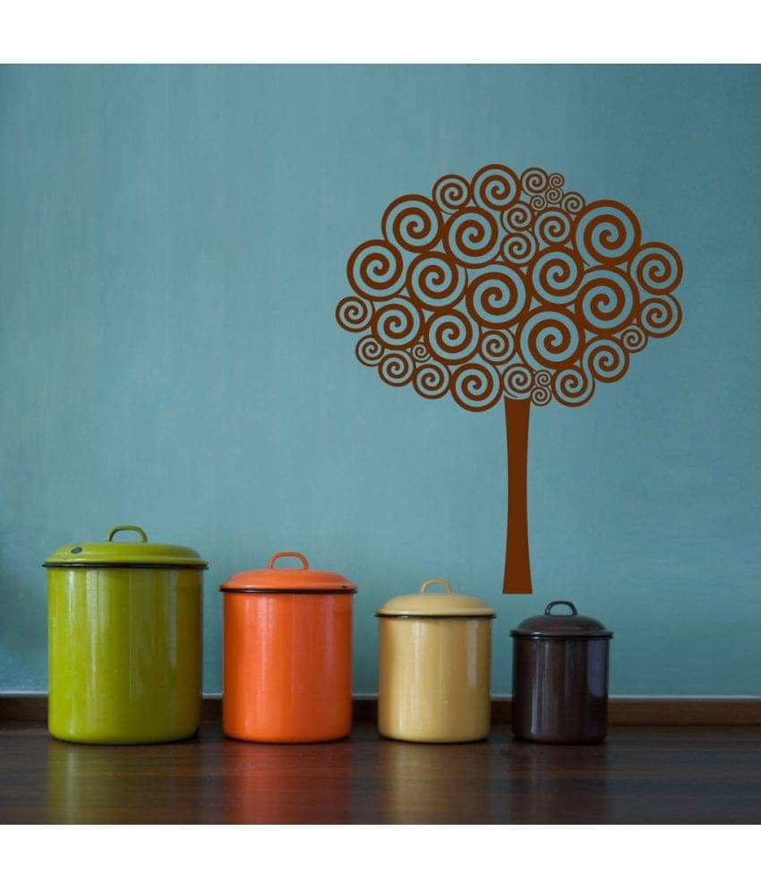     			Decor Villa Small Tree PVC Wall Stickers