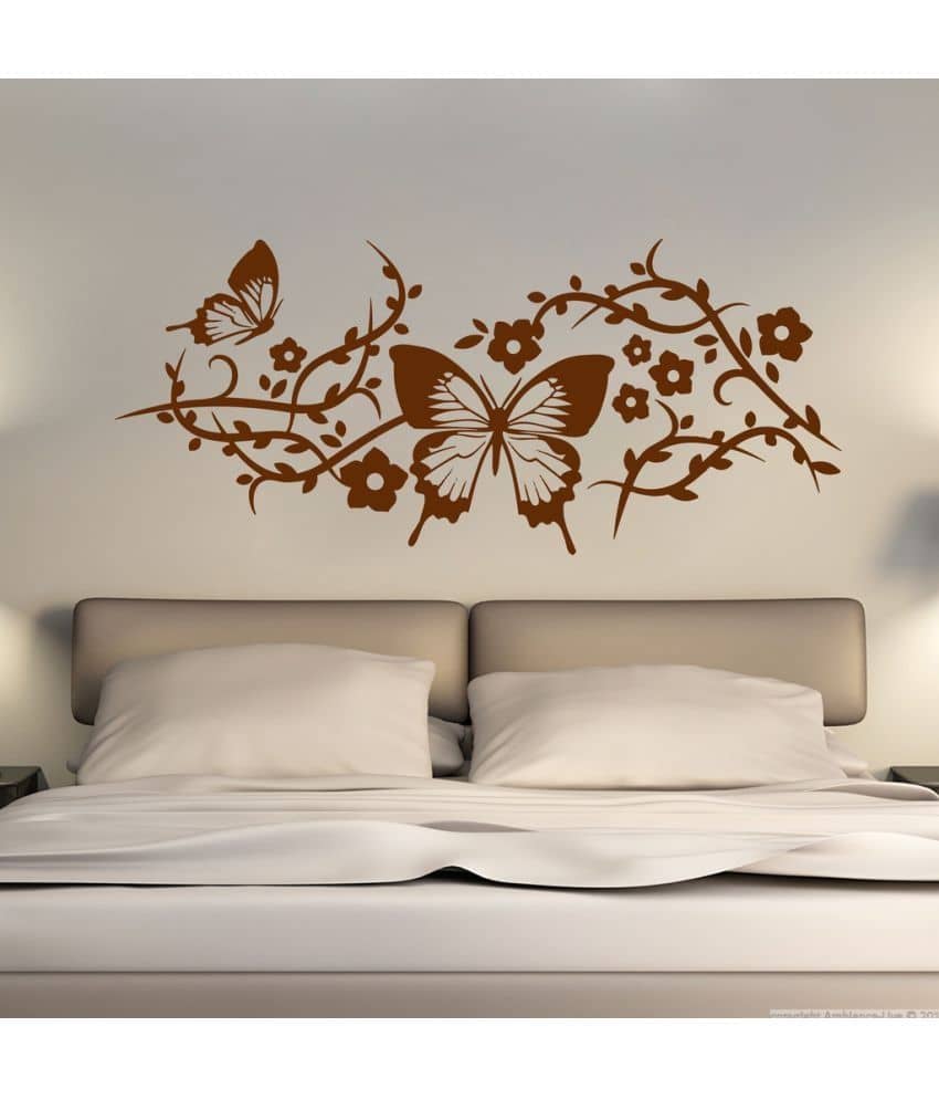 Decor Villa Butterfly In Flower PVC Wall Stickers