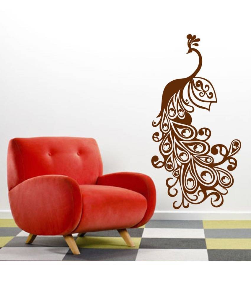     			Decor Villa Peacock PVC Wall Stickers