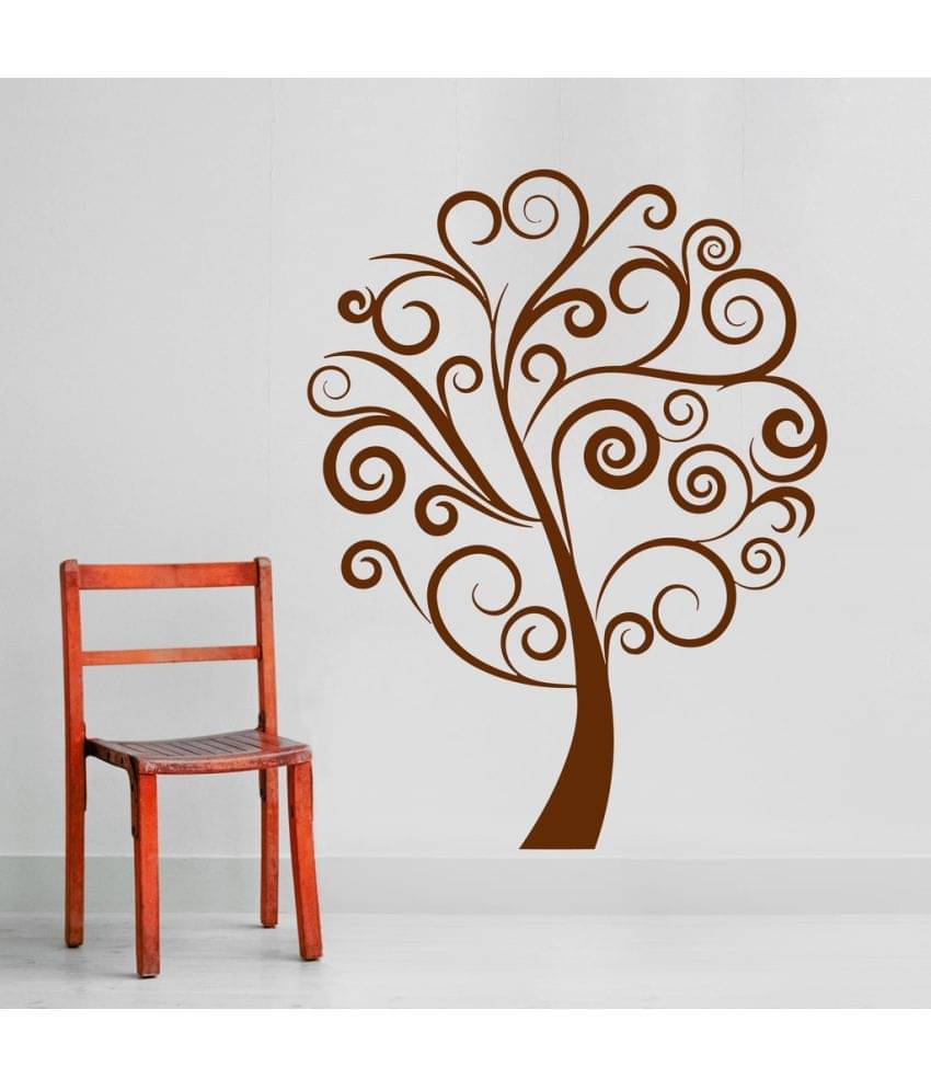     			Decor Villa Simple Tree PVC Wall Stickers