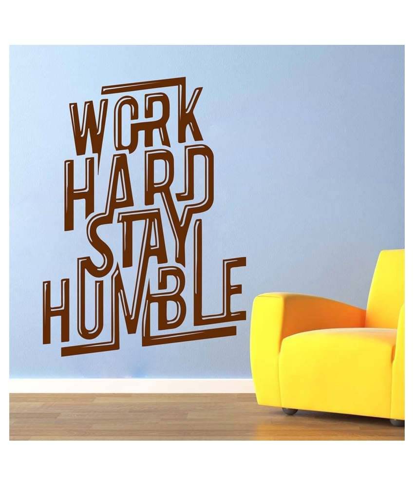     			Decor Villa Work Hard PVC Wall Stickers