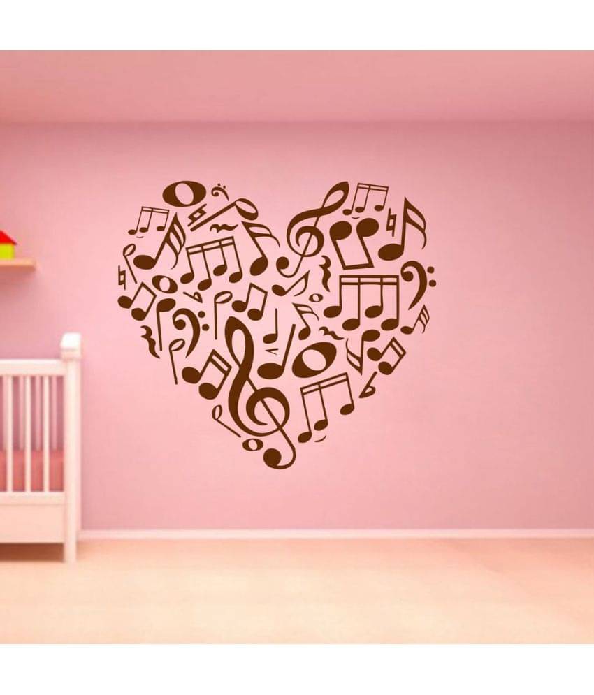     			Decor Villa Music Heart PVC Wall Stickers