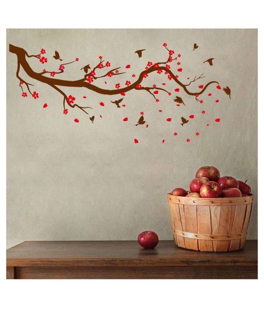     			Decor Villa Bird With Tree PVC Wall Stickers