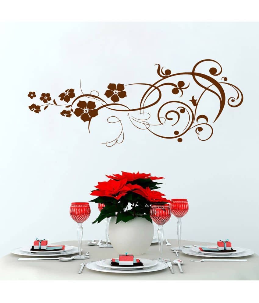 Decor Villa Big Flower PVC Wall Stickers