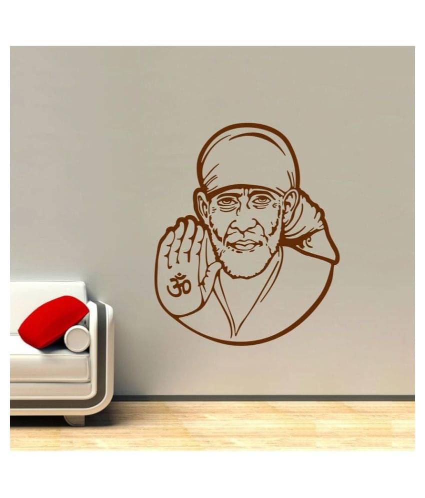     			Decor Villa Sai Baba PVC Wall Stickers