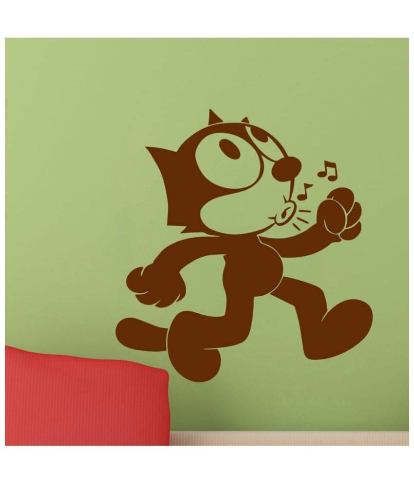 Decor Villa Walking Cat PVC Wall Stickers Decor Villa Walking Cat PVC Wall Stickers