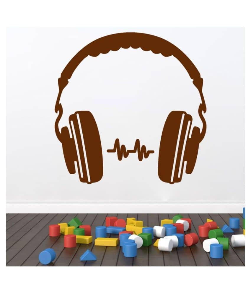 Decor Villa Headphone PVC Wall Stickers