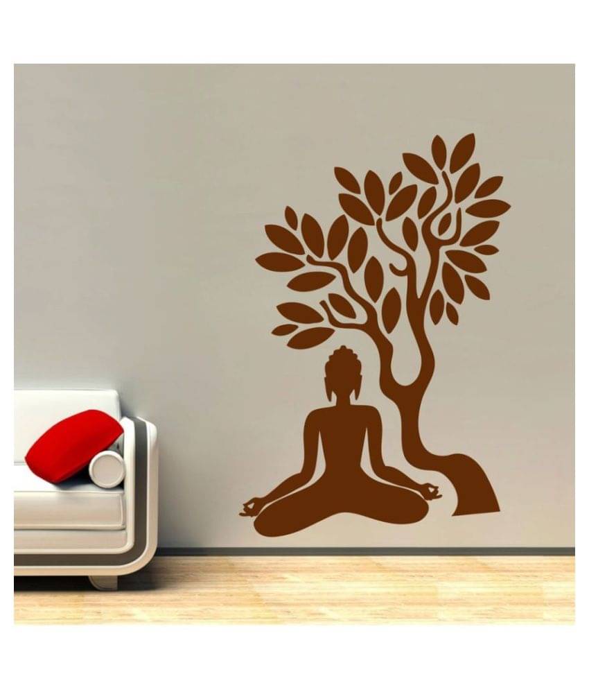     			Decor Villa Lord Gautama Buddha Ji PVC Wall Stickers