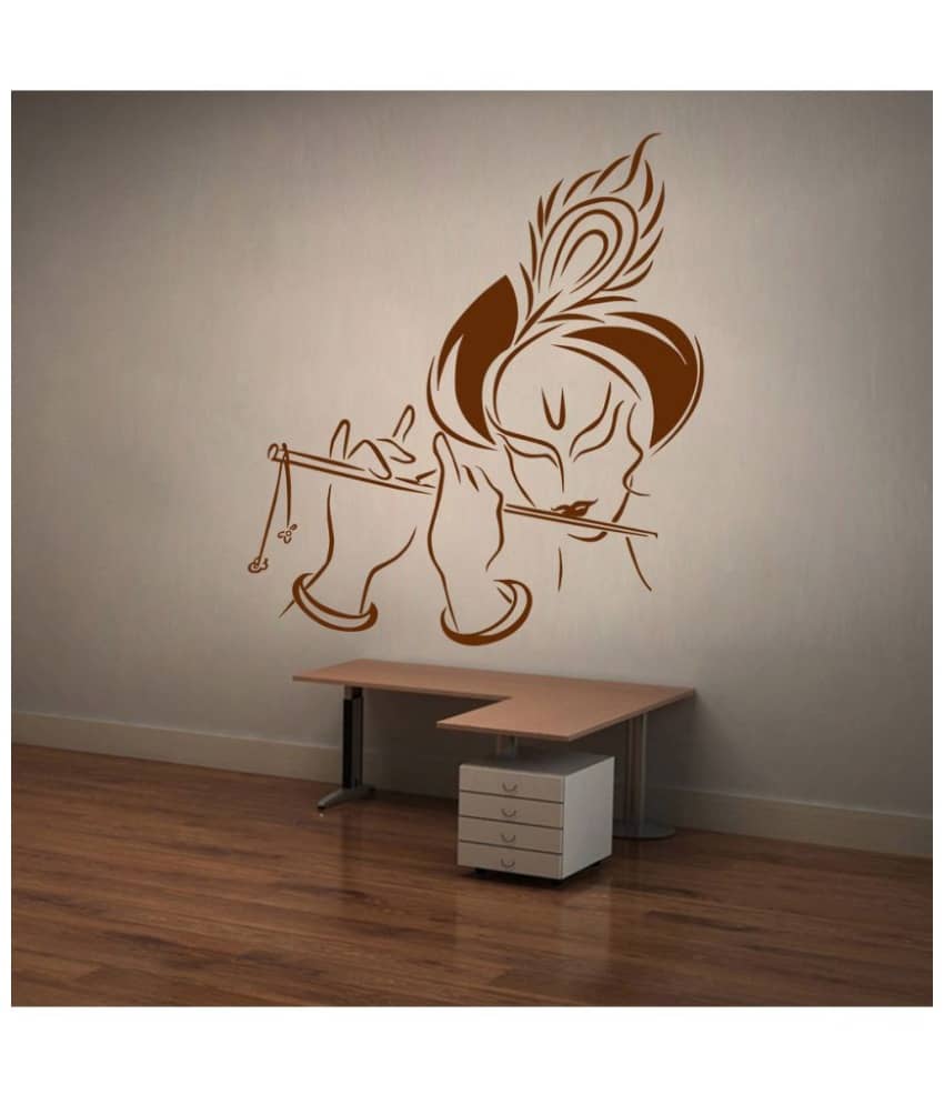 Decor Villa Shri Krishna Wall PVC Wall Stickers
