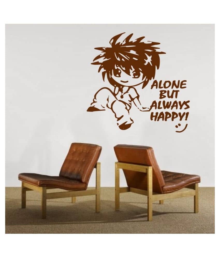 Decor Villa Alone But Happy PVC Wall Stickers
