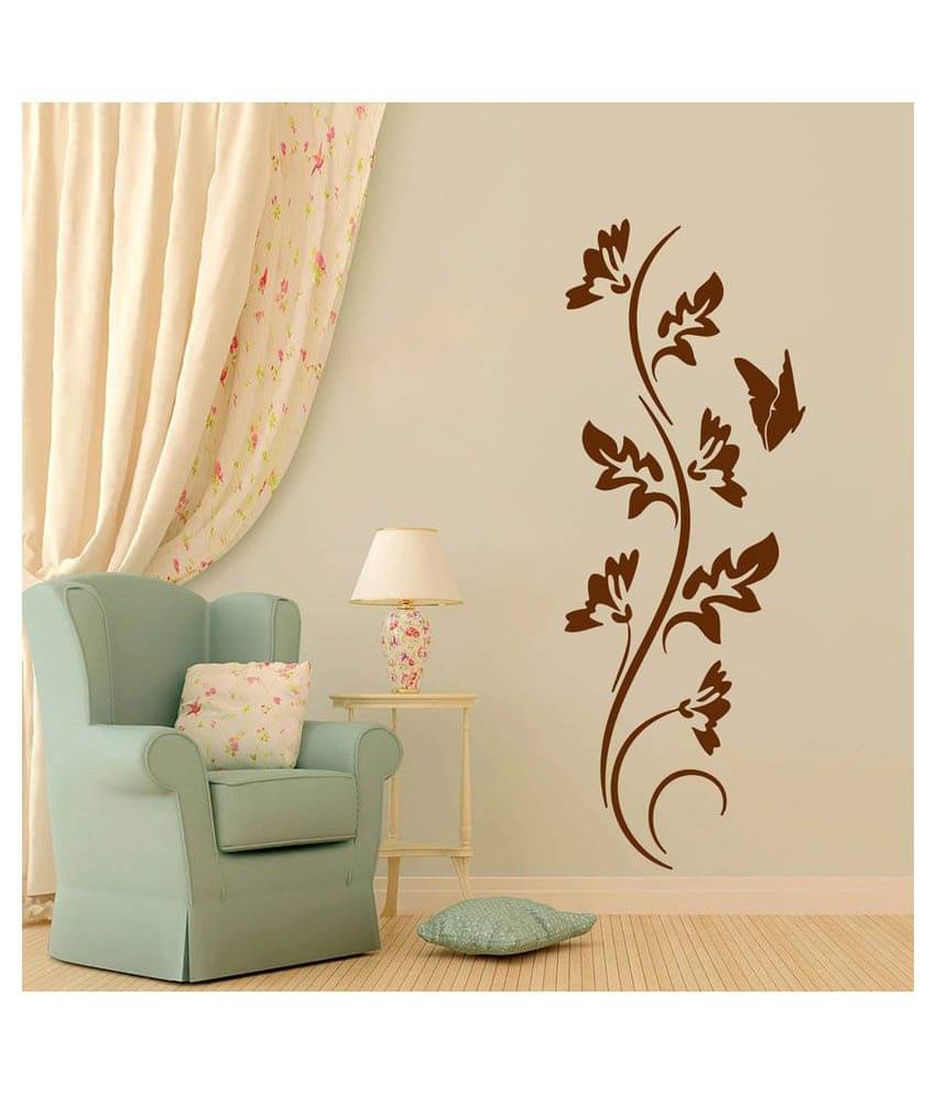     			Decor Villa Cute Flower PVC Wall Stickers