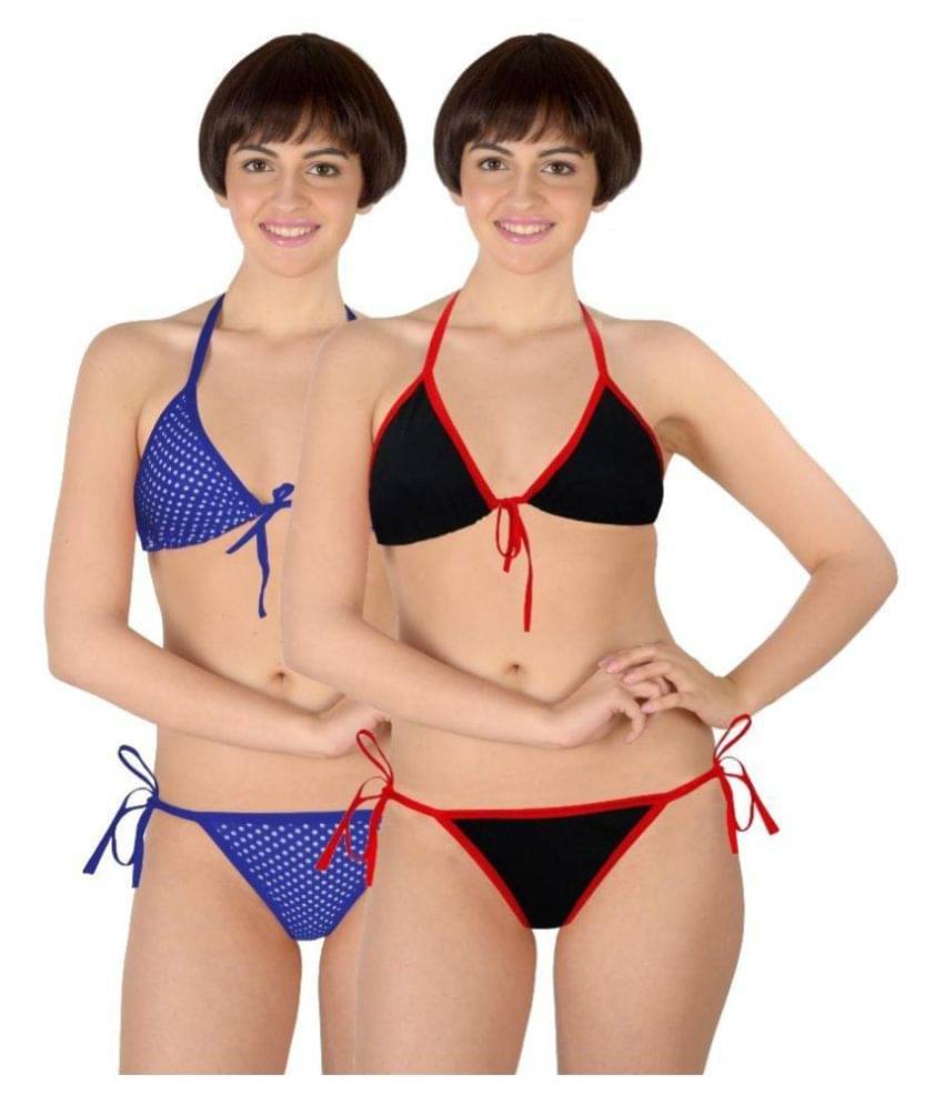 Selfcare Pack of 2 Cotton Women's Bra & Panty Set ( Multi Color ) Selfcare Pack of 2 Cotton Women's Bra & Panty Set ( Multi Color )
