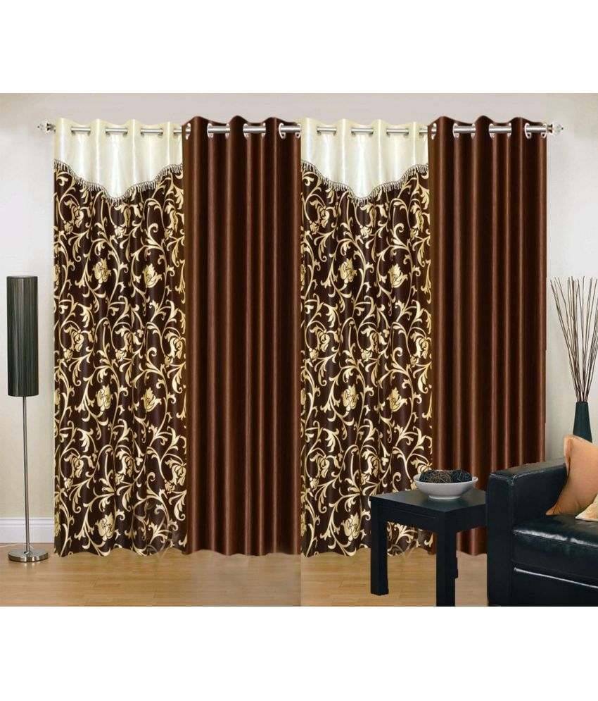 Stella Creations Set of 4 Window Eyelet Curtains Floral Multi Color Stella Creations Set of 4 Window Eyelet Curtains Floral Multi Color