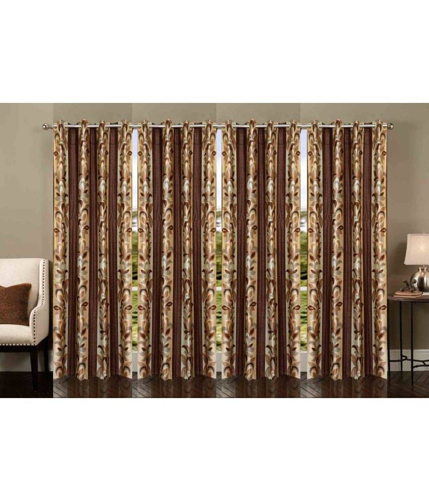 Stella Creations Set of 4 Door Eyelet Curtains Abstract Brown Stella Creations Set of 4 Door Eyelet Curtains Abstract Brown