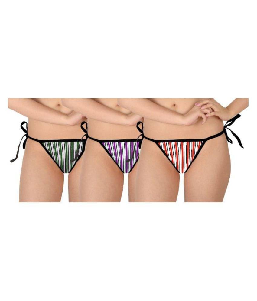     			Selfcare Multi Color Cotton G-Strings