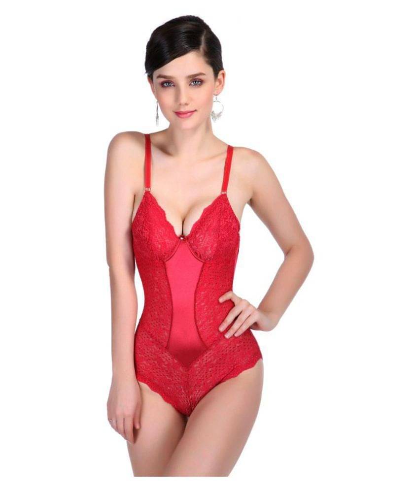 D Naked Lycra Baby Doll Dresses With Panty - Red D Naked Lycra Baby Doll Dresses With Panty - Red