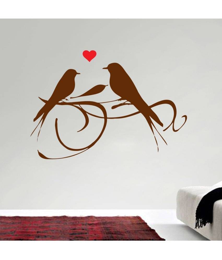     			Decor Villa Love Birds PVC Wall Stickers