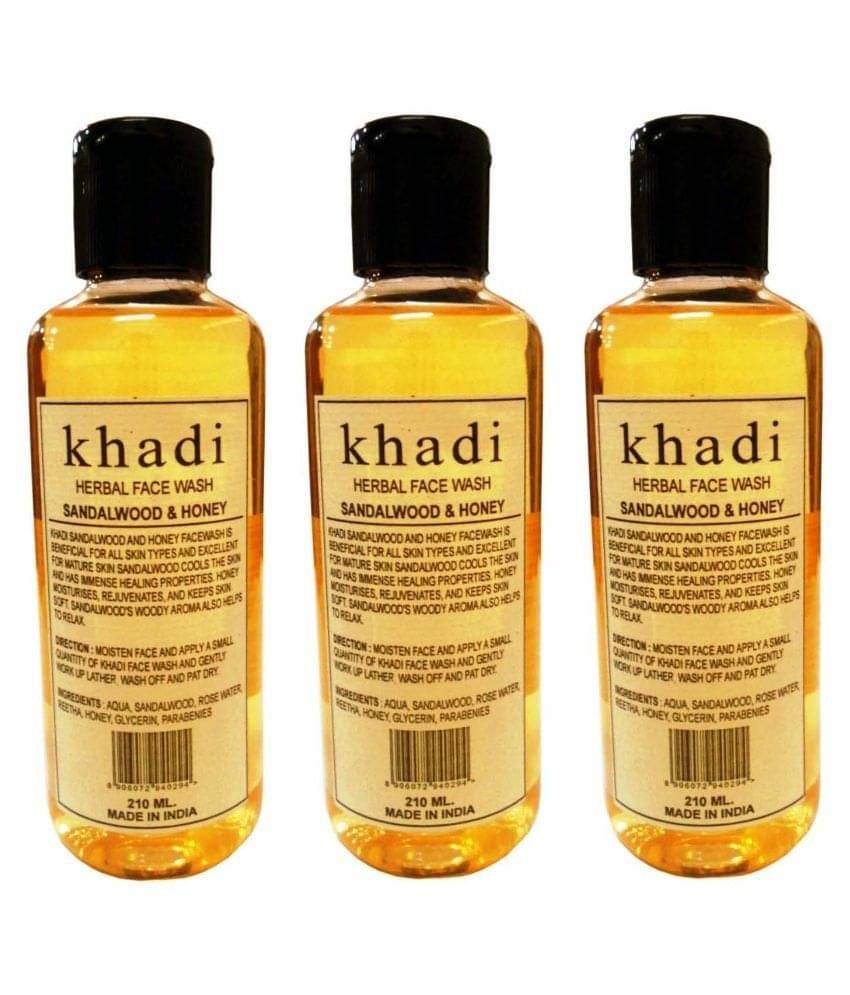 Khadi herbal Sandalwood & Honey Face Wash 210ml Khadi herbal Sandalwood & Honey Face Wash 210ml