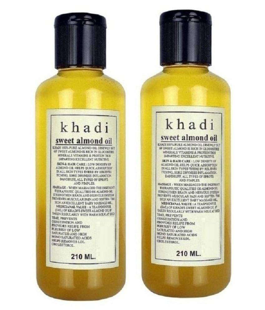     			Khadi Herbal Sweet Almond oil 210 ml - Pack of 2
