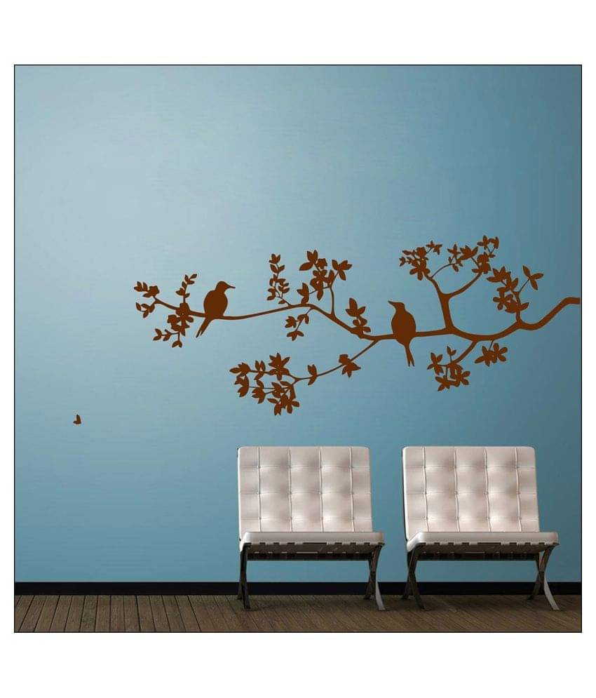     			Decor Villa Birds Sitting On Tree PVC Wall Stickers