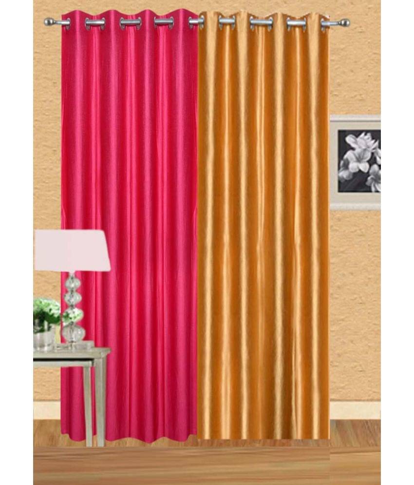 Stella Creations Set of 2 Door Eyelet Curtains Solid Multi Color Stella Creations Set of 2 Door Eyelet Curtains Solid Multi Color
