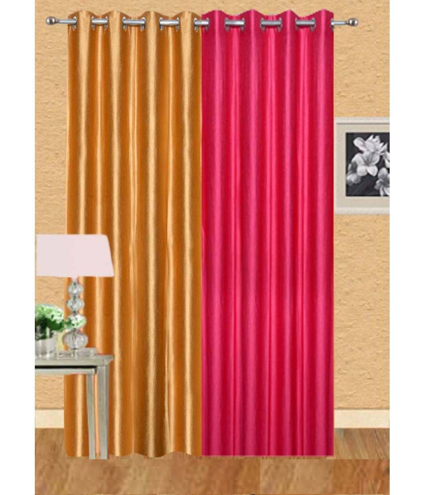 Stella Creations Set of 2 Long Door Eyelet Curtains Solid Multi Color Stella Creations Set of 2 Long Door Eyelet Curtains Solid Multi Color