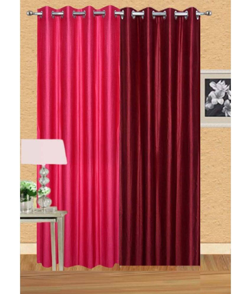     			Stella Creations Set of 2 Long Door Eyelet Curtains