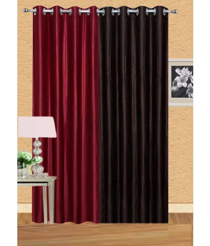 Stella Creations Set of 2 Door Eyelet Curtains Solid Multi Color Stella Creations Set of 2 Door Eyelet Curtains Solid Multi Color