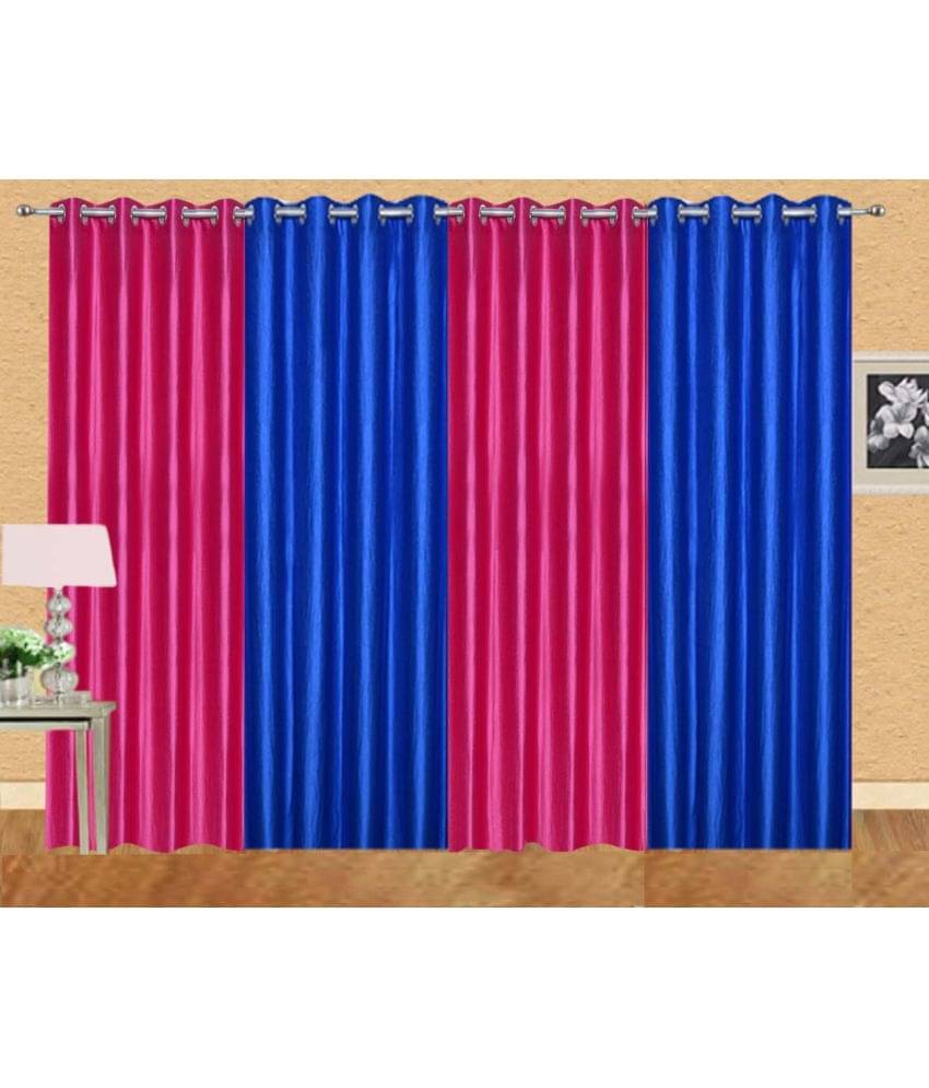 Stella Creations Set of 4 Window Eyelet Curtains Solid Multi Color Stella Creations Set of 4 Window Eyelet Curtains Solid Multi Color