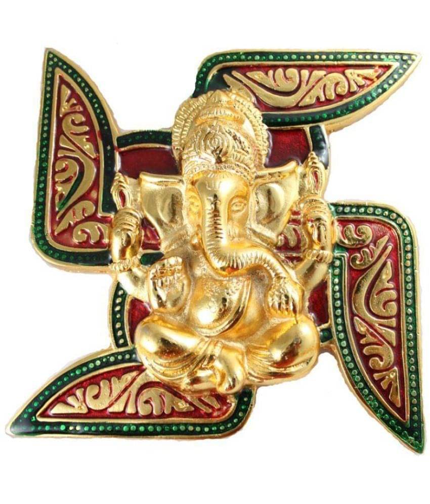     			Sarvsiddhi antique Brass Ganesha Idol x cms