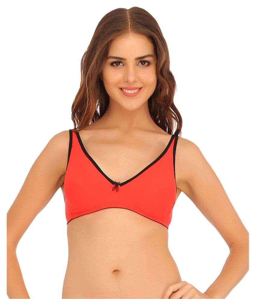     			Clovia Orange Cotton T-Shirt/ Seamless Bra