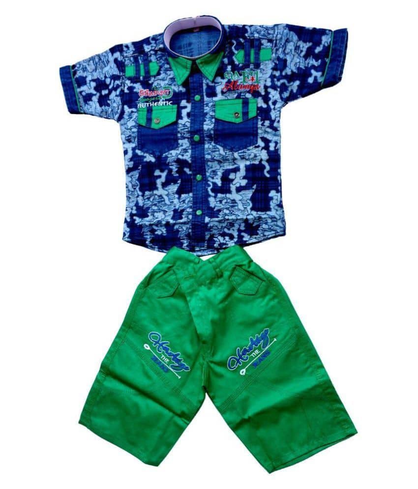 Arshia Fashions Baby Boys Cotton Tops & Bottoms Sets ( Multi )