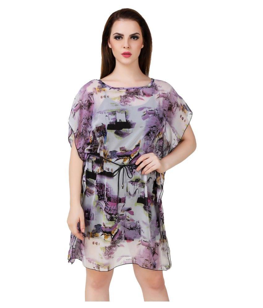 Fasense Multi Color Georgette Kaftan Fasense Multi Color Georgette Kaftan