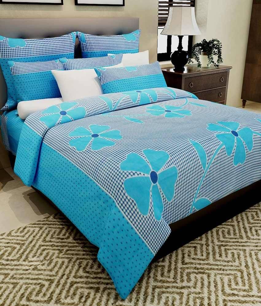 Home Candy Cotton 1 Bedsheet with 2 Pillow Covers ( x ) Home Candy Cotton 1 Bedsheet with 2 Pillow Covers ( x )