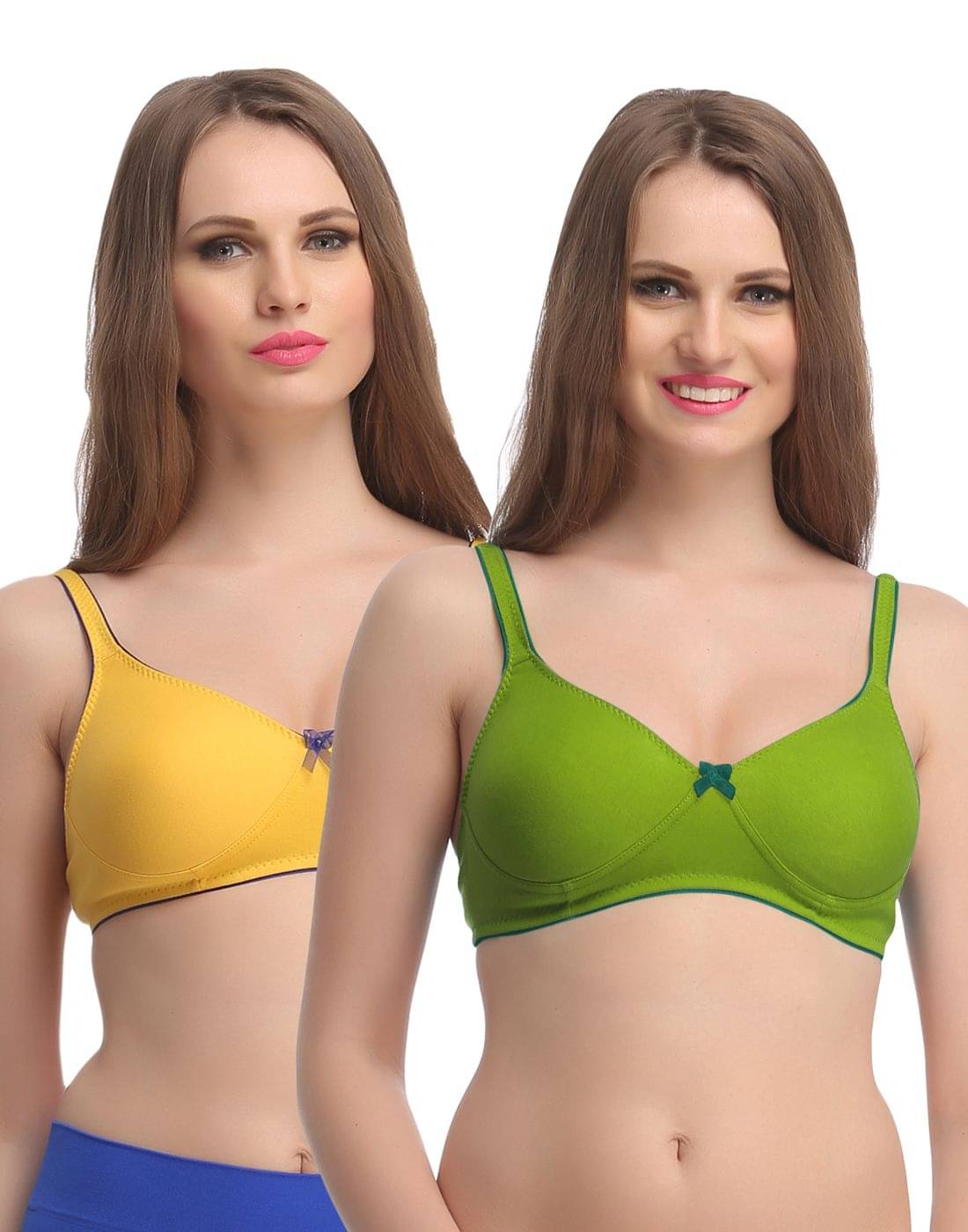 Clovia Multi Color Cotton T-Shirt/ Seamless Bra     			Clovia Multi Color Cotton T-Shirt/ Seamless Bra