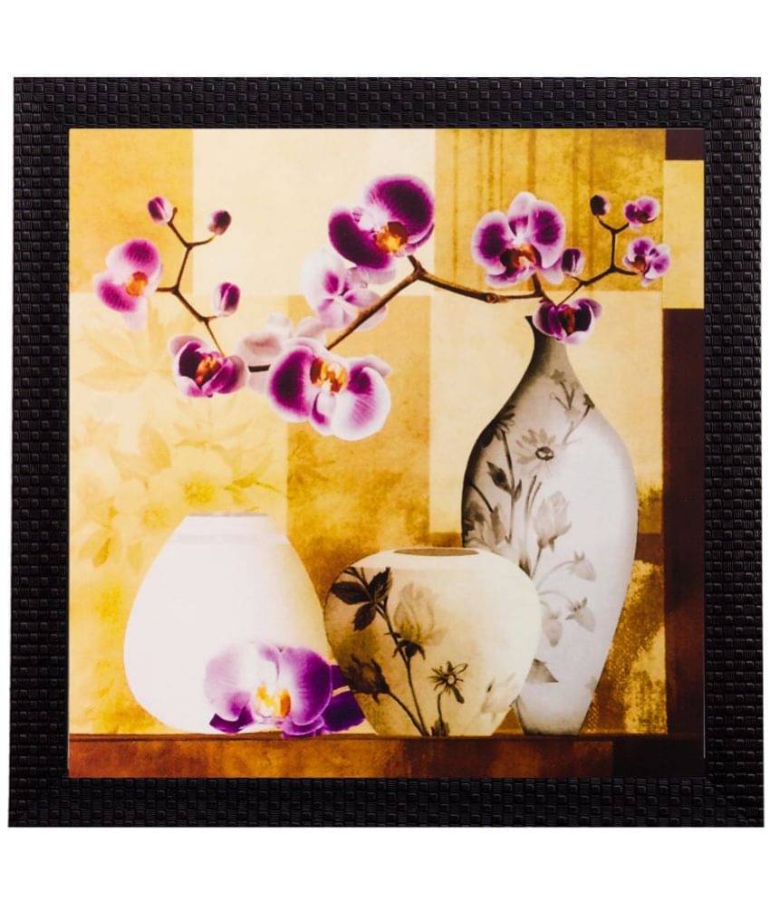     			eCraftIndia Multicoloured Botanical UV Wall Art
