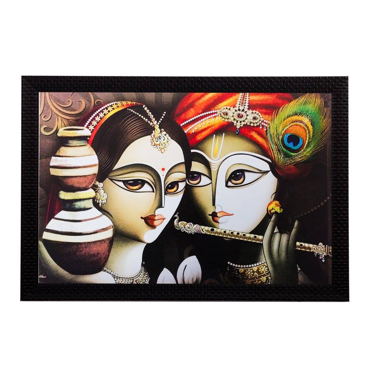     			eCraftIndia Multicoloured Radha Krishna UV Wall Art