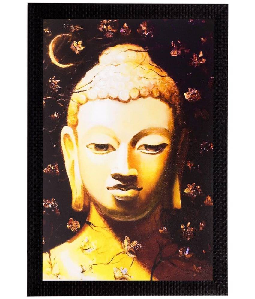 eCraftIndia Multicoloured Spiritual Lord Buddha Matt Textured Framed Wall Art eCraftIndia Multicoloured Spiritual Lord Buddha Matt Textured Framed Wall Art