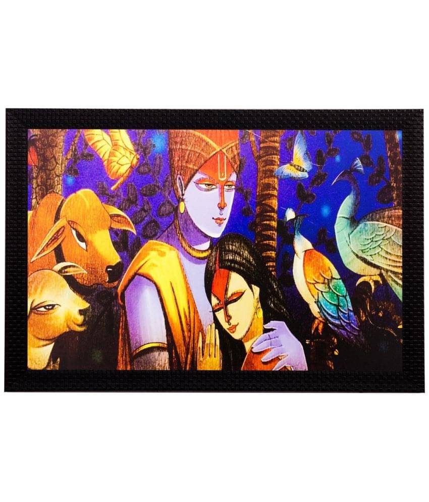     			eCraftIndia Multicoloured Radha Krishna UV Wall Art