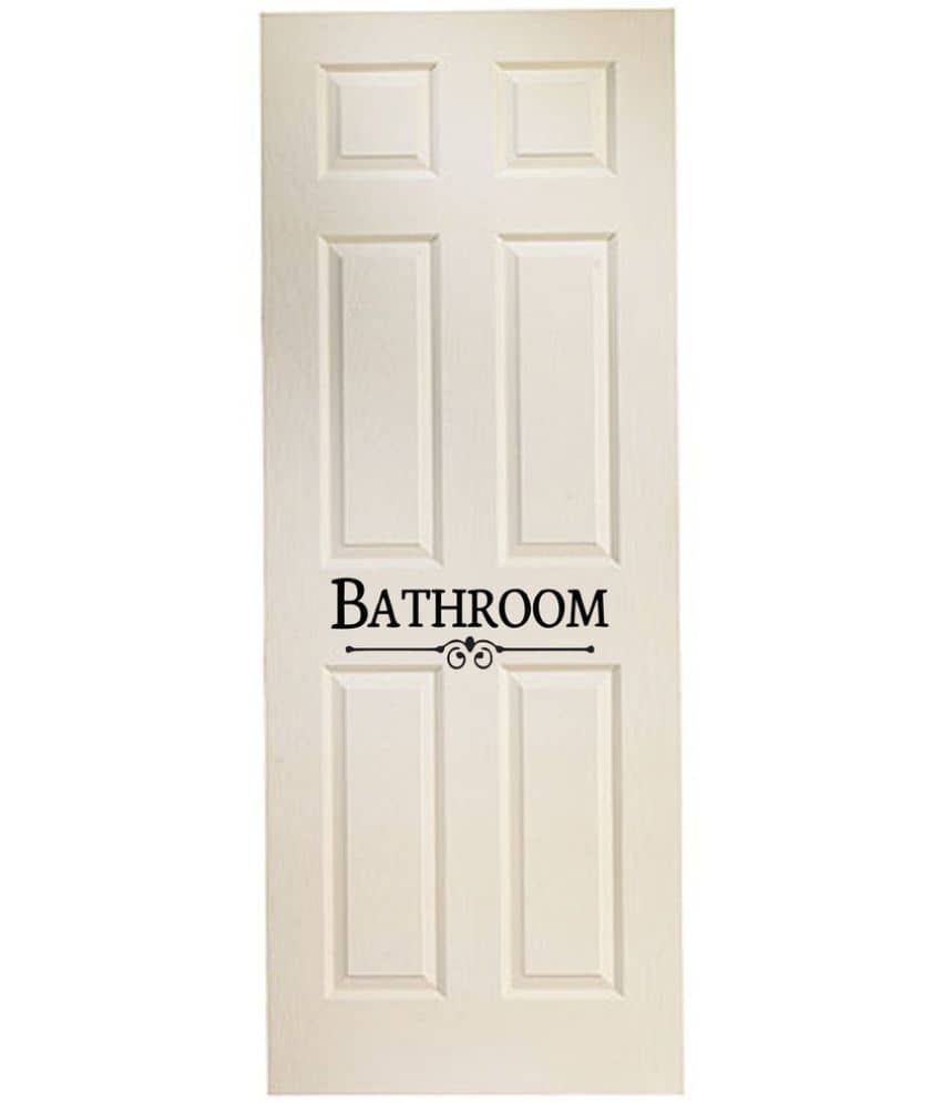 Decor Villa Bathroom Sign Vinyl Wall Stickers