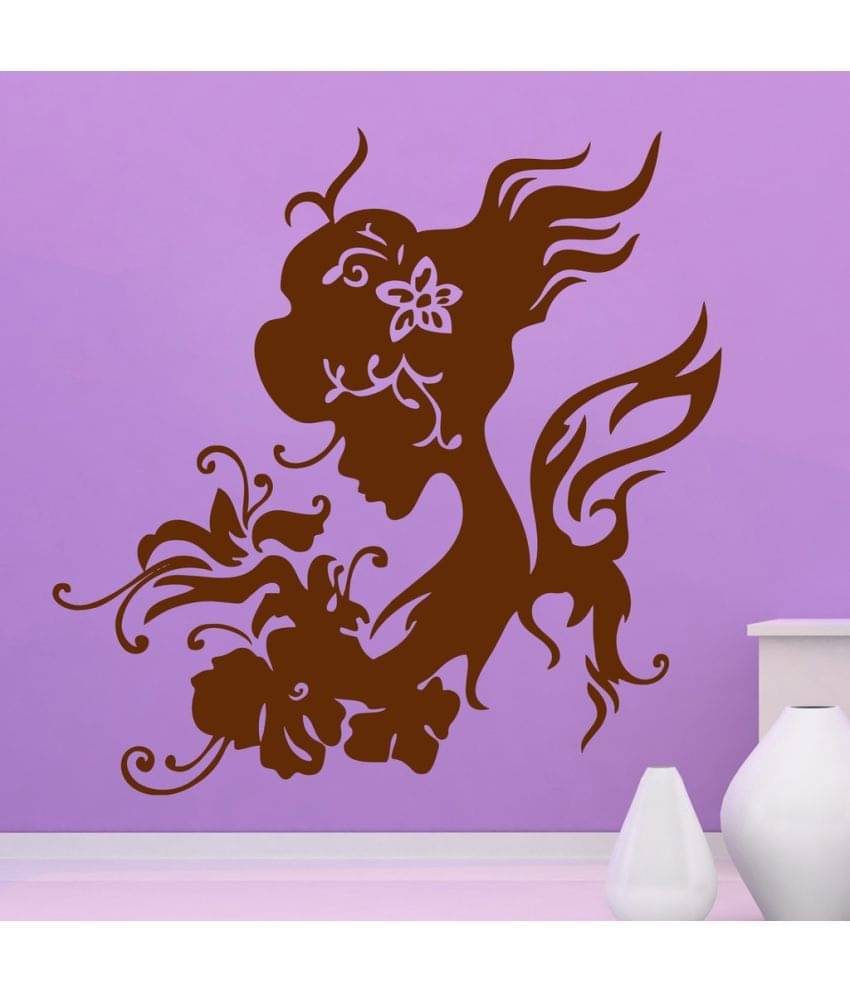     			Decor Villa Flower Girl PVC Wall Stickers